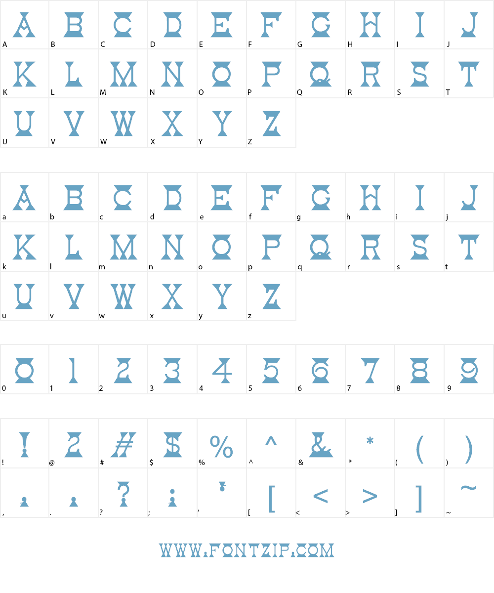 Mantel Font Character
