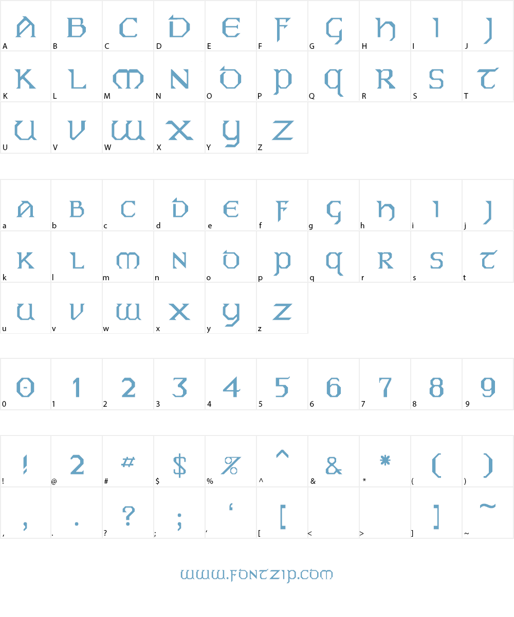 Dublin Font Character