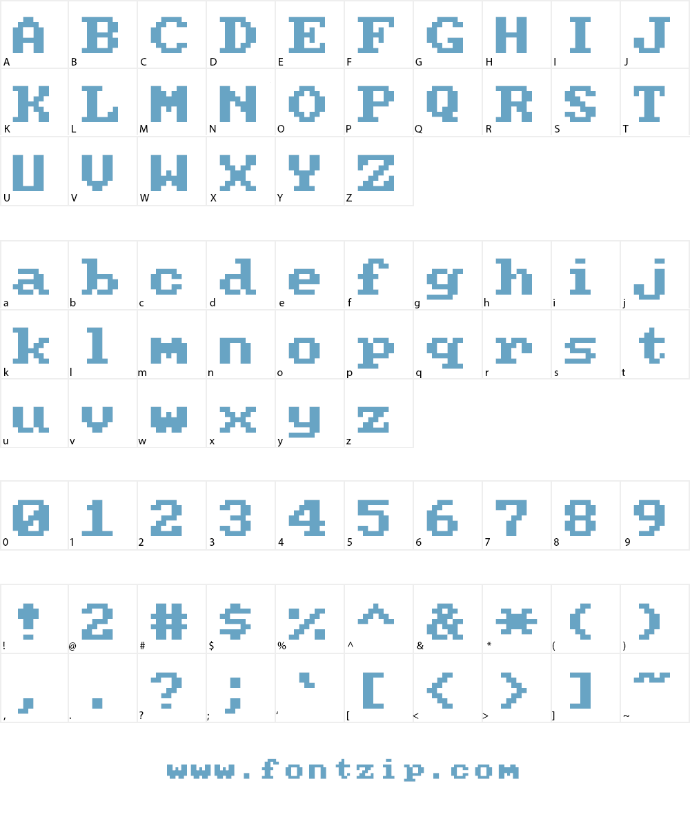 PC Senior Font Character