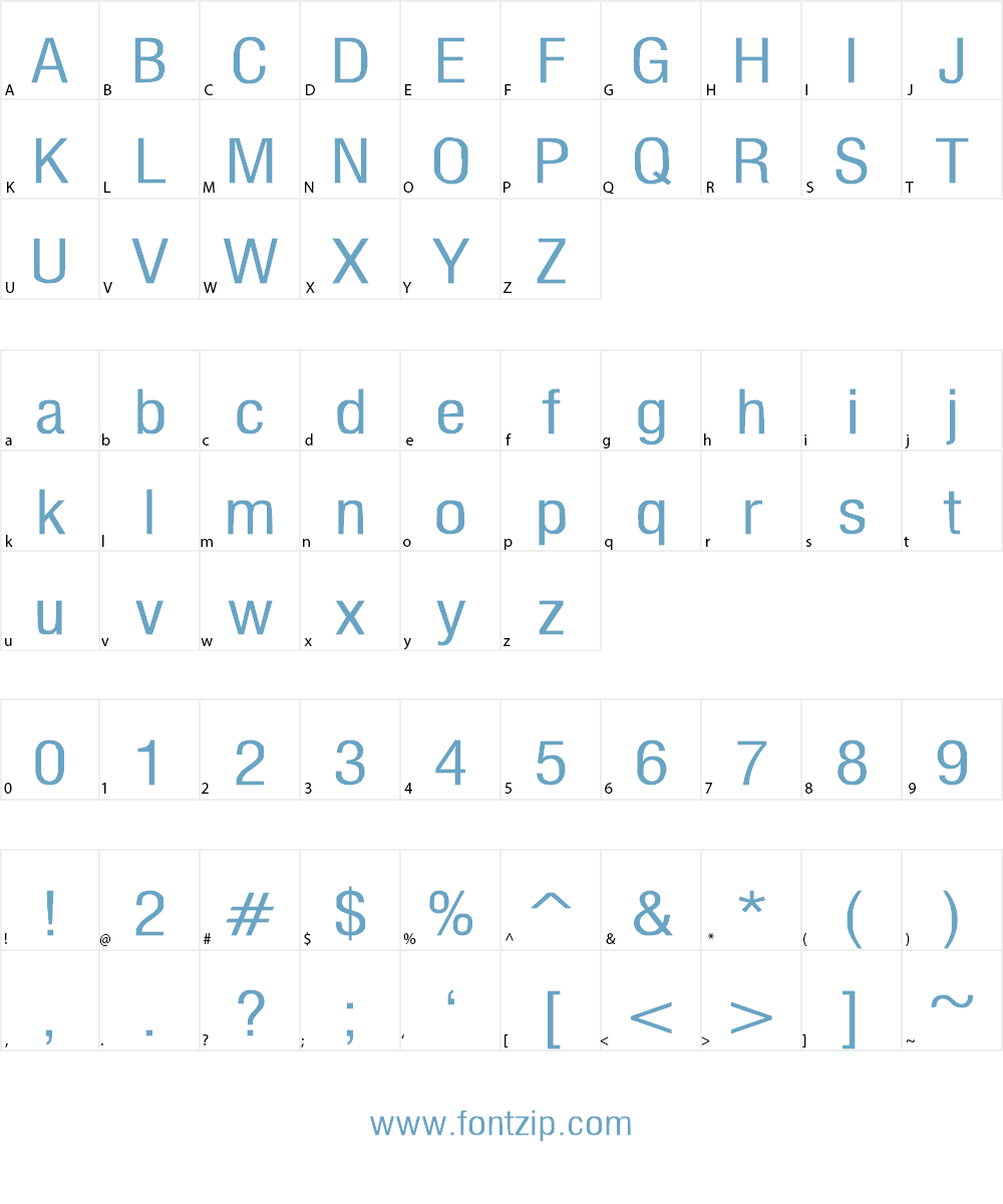 Milford Font Character