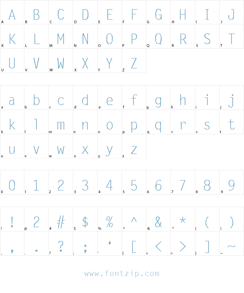 Newport Gothic Font Character