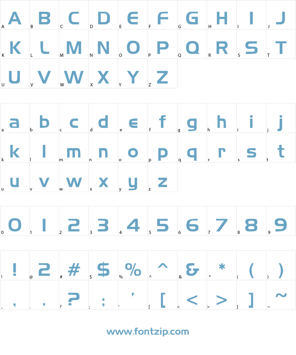 Newtown Font Character