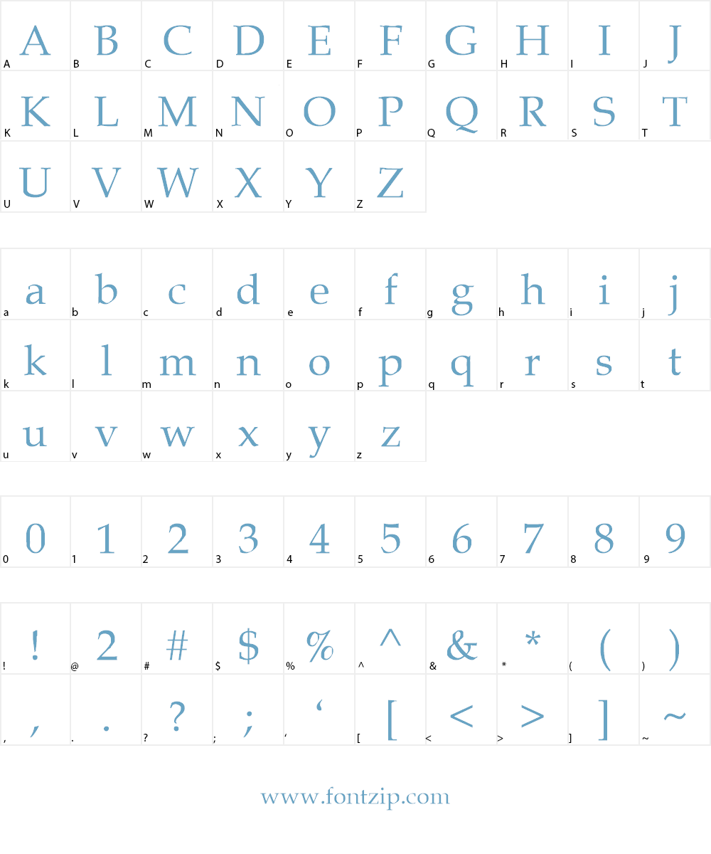 Queens Park Font Character