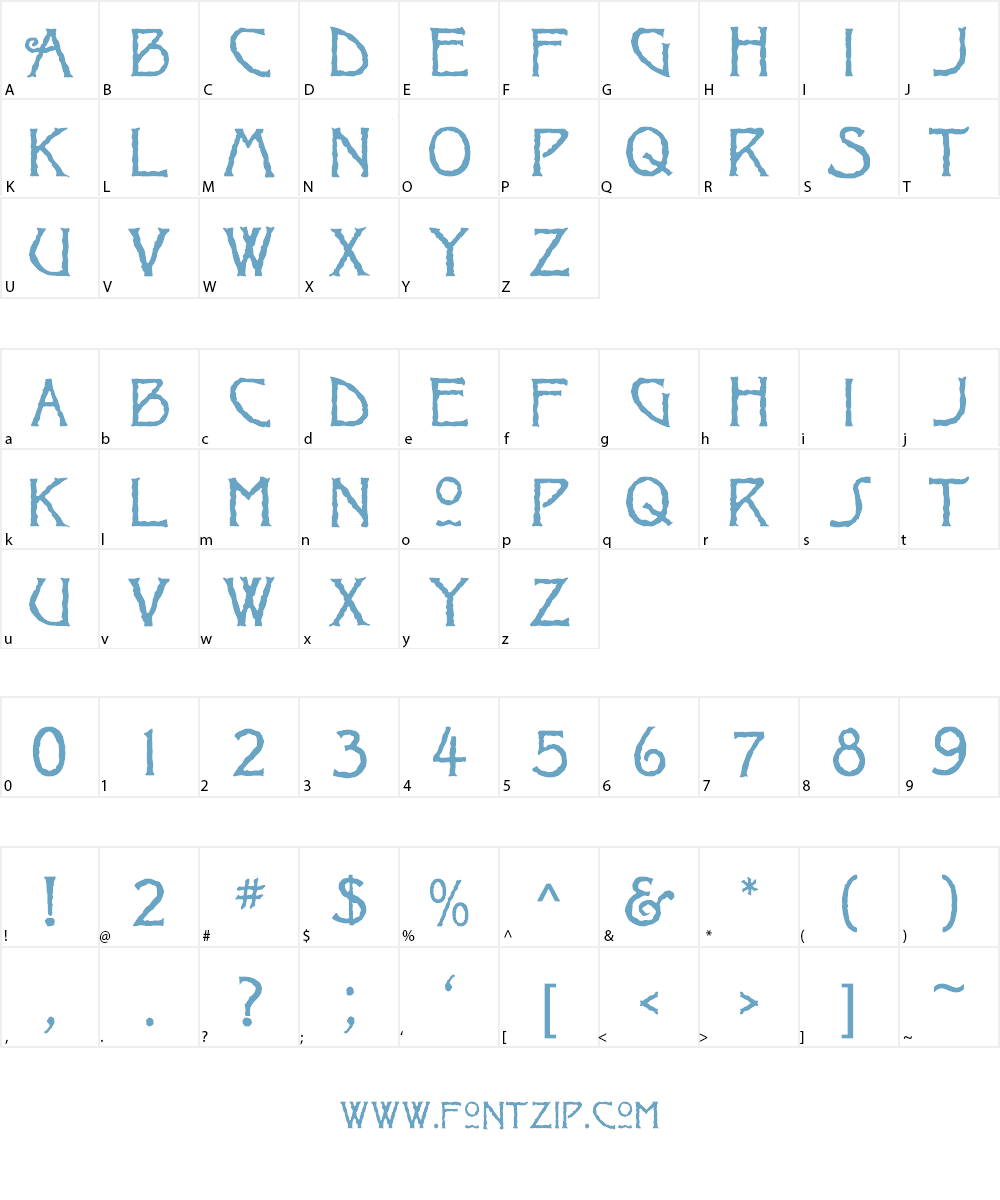 Ragged Font Character