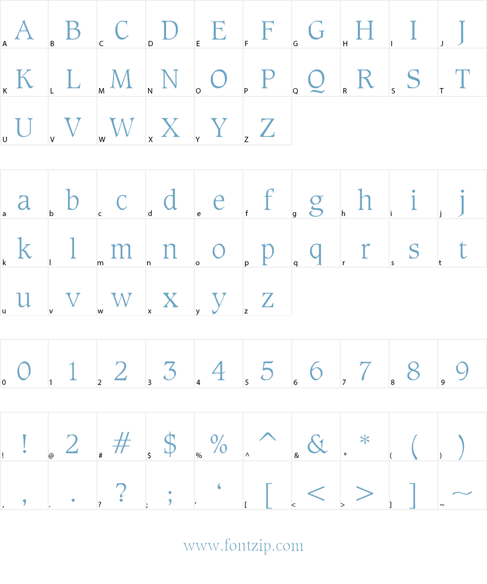 Sudbury Font Character