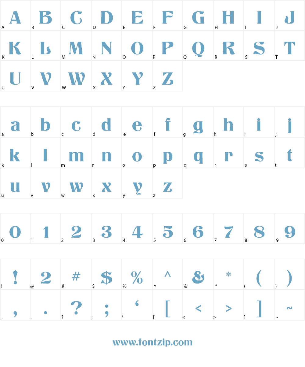 Titania Font Character