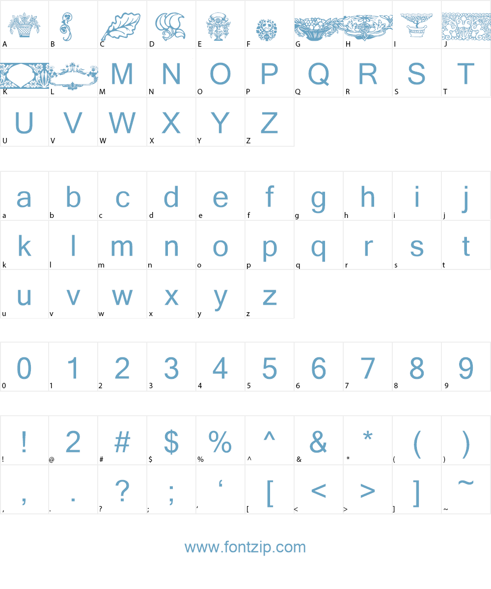 Design 6 Font Character