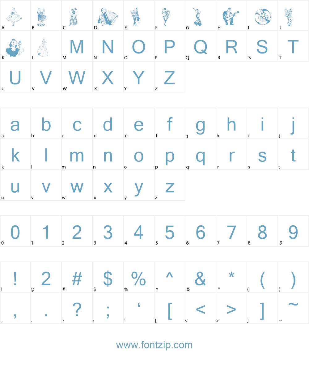 Entertainment 1 Font Character
