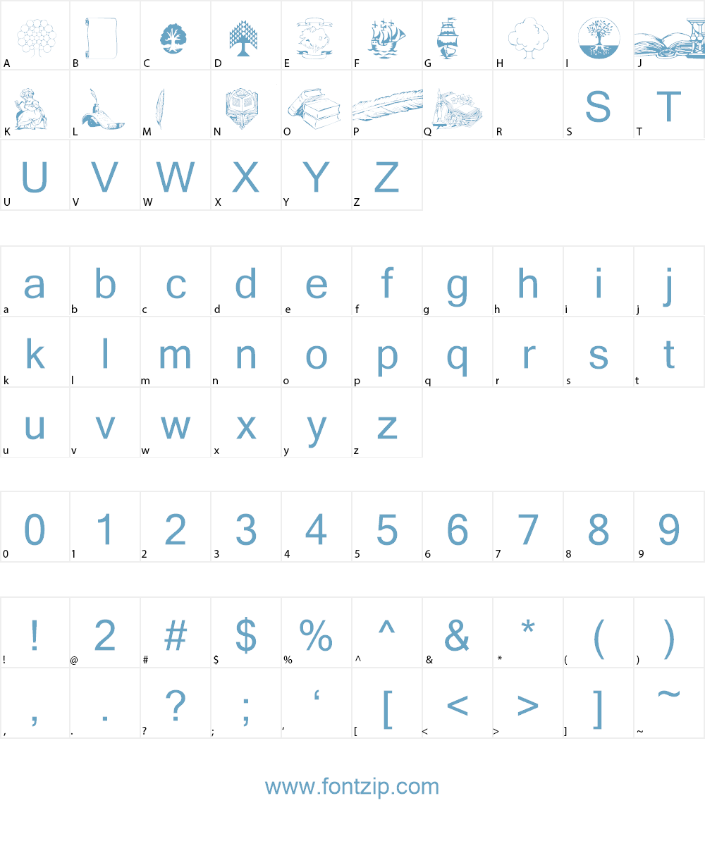 Genealogy 1 Font Character