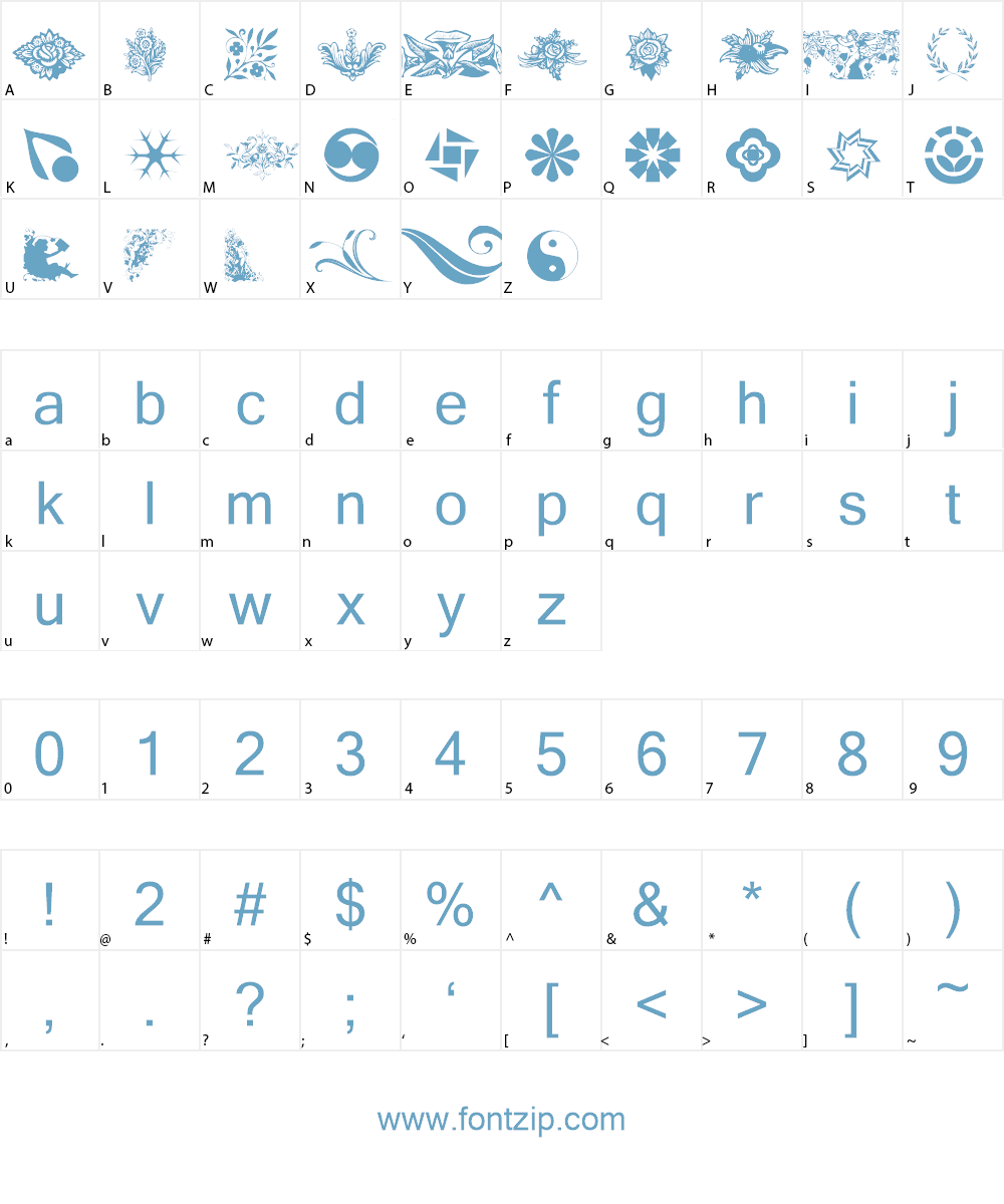 MixedBag Font Character
