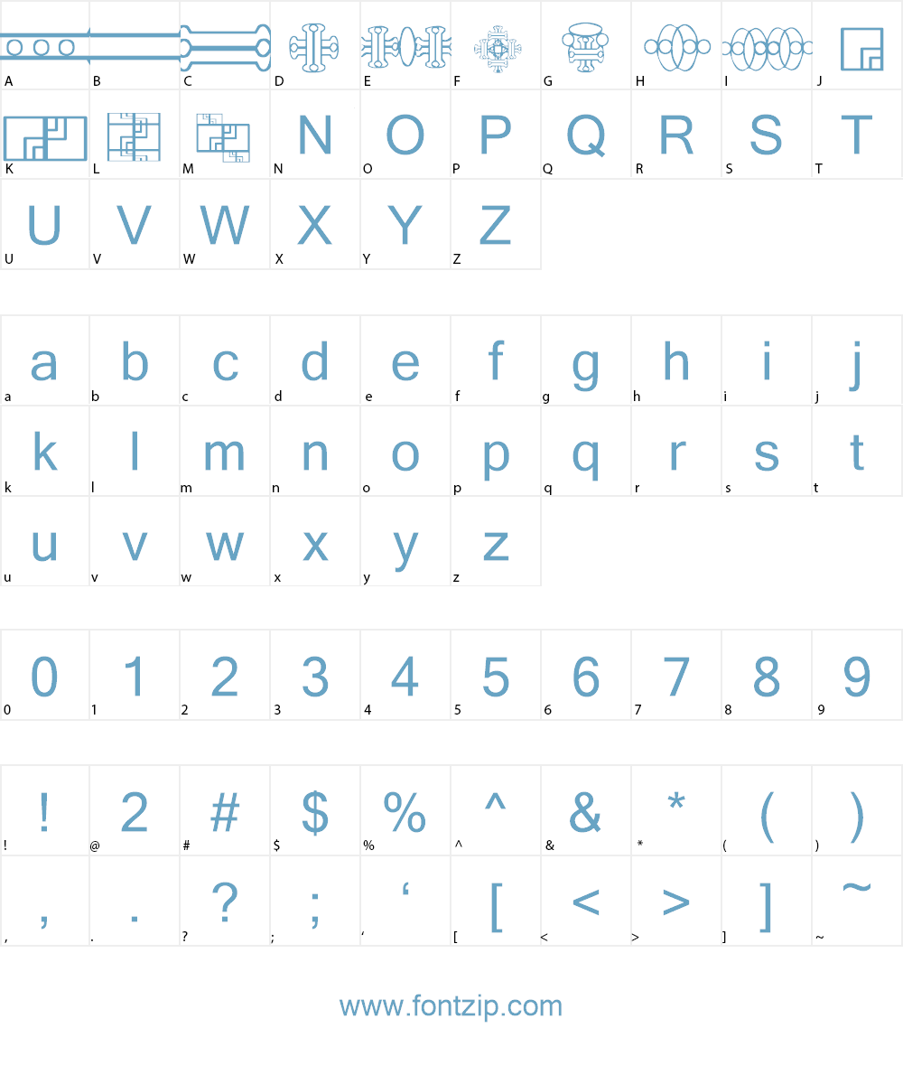 Trinkets4 Font Character