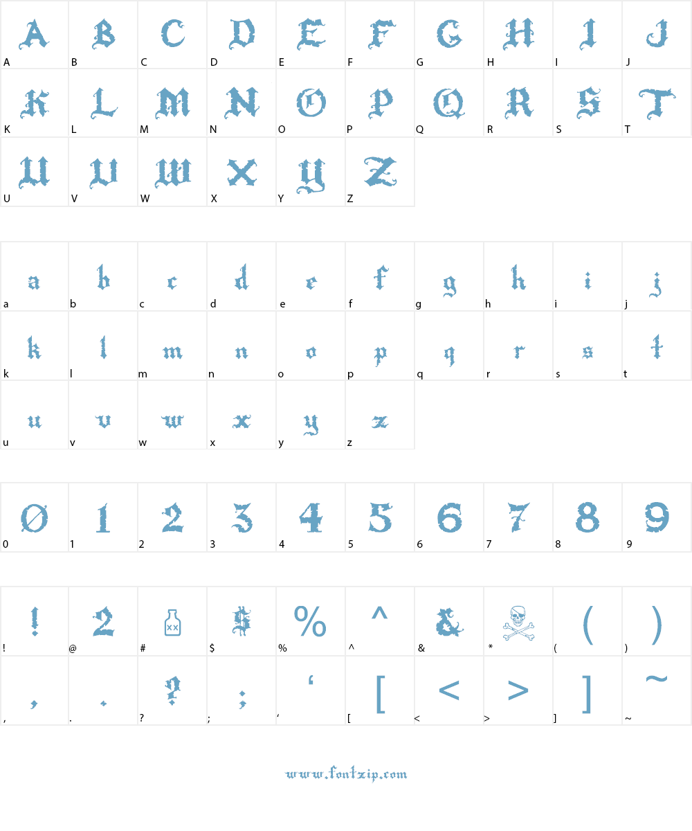 Rapscallion Font Character