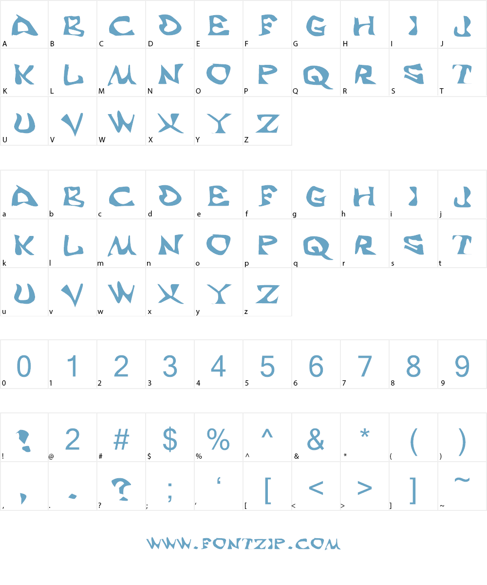 Aaah Speed Font Character