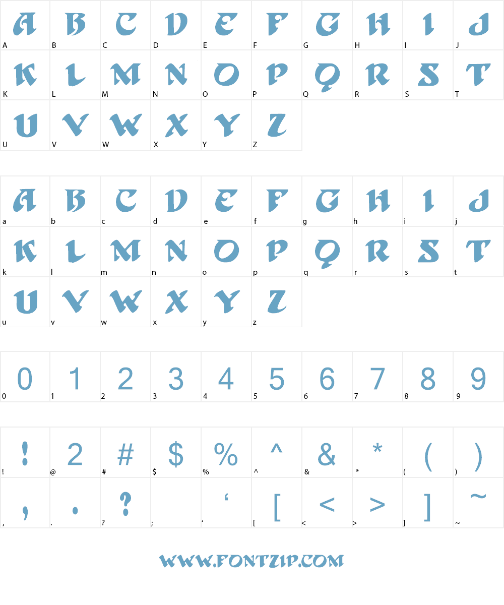 BlackBeard Font Character