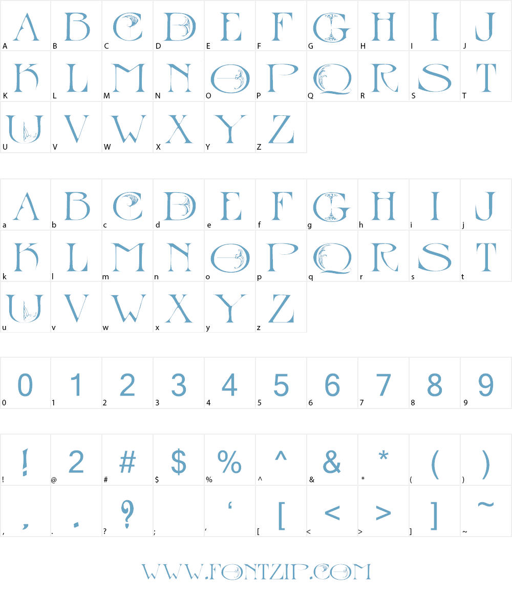 Captain's Table Font Character