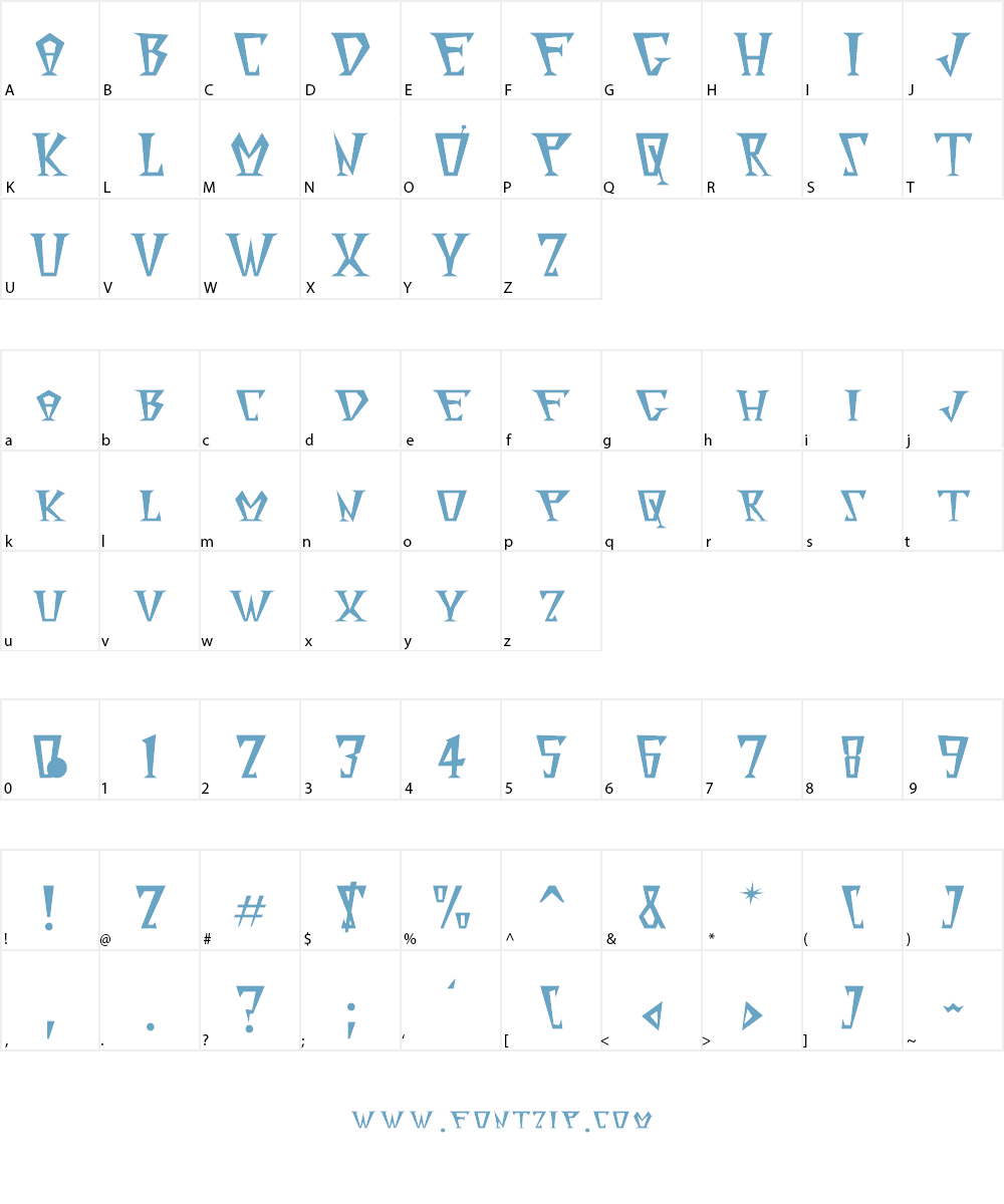 Surfin ta Mars Font Character