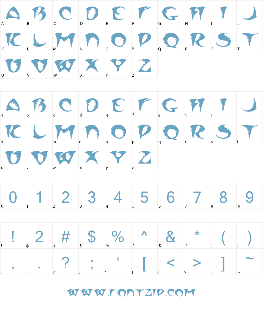 TradeWinds Font Character