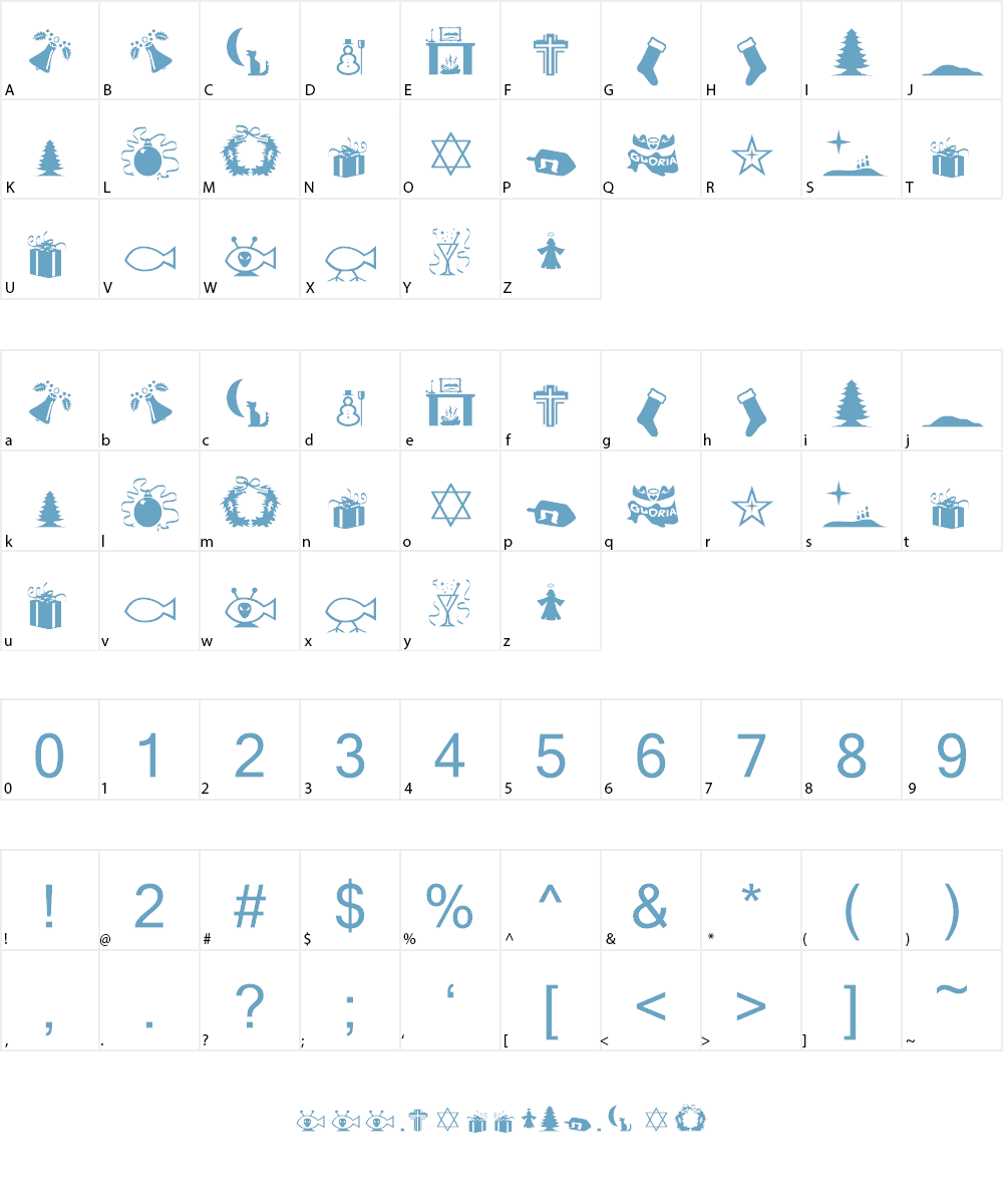 Xmas 97 Font Character