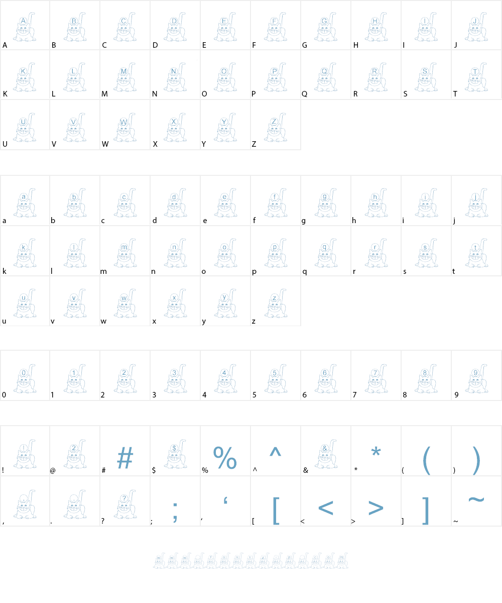 Ali-Cat Font Character
