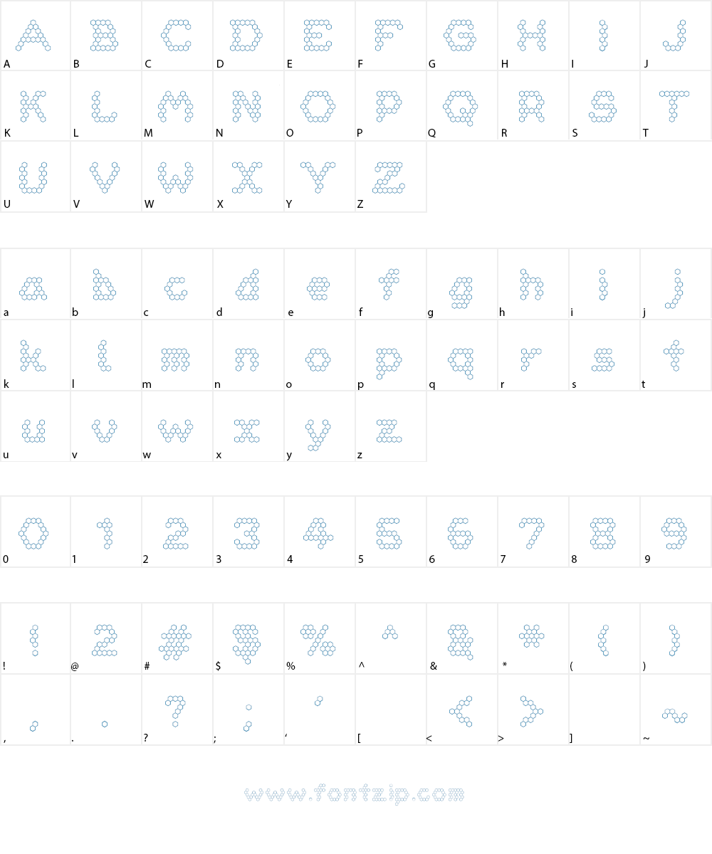 Honeycomb Font Character