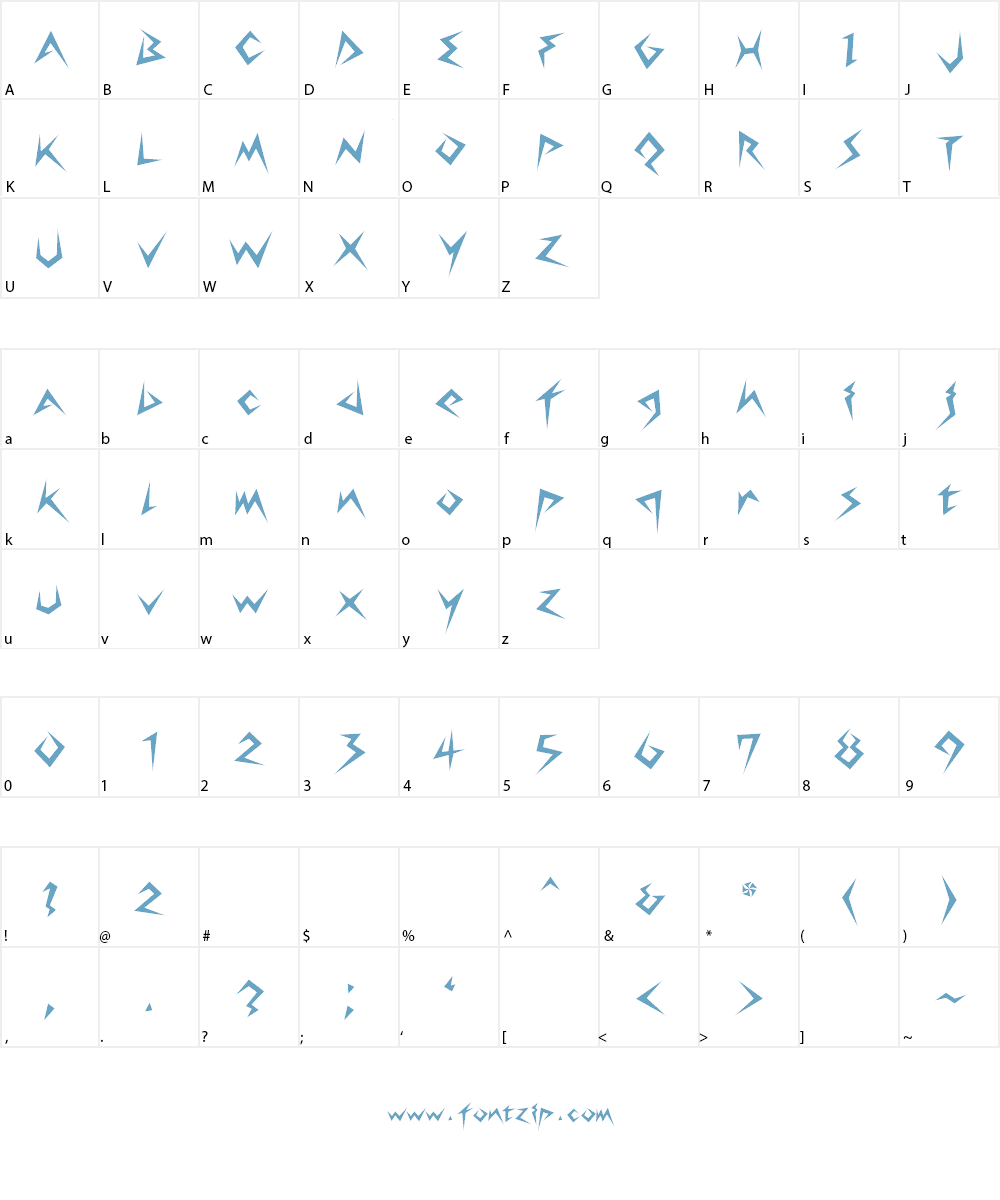 Lightning Volt Font Character