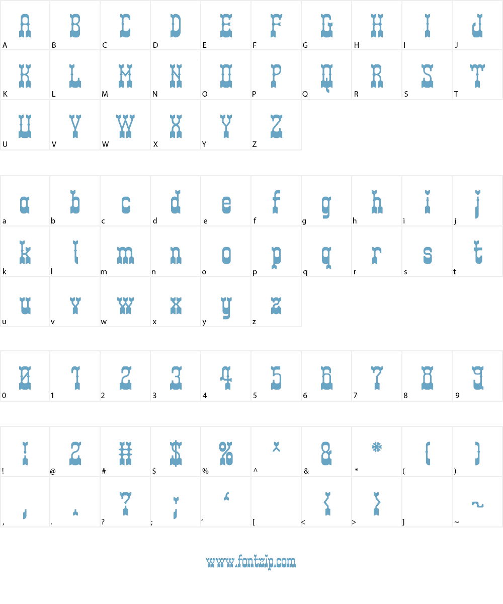 Westerner Font Character
