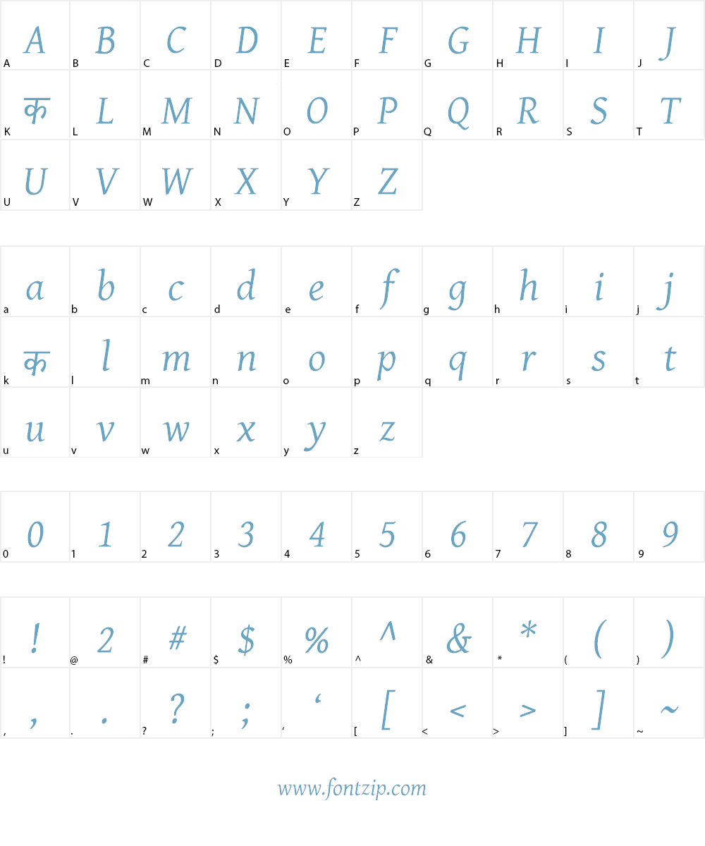 BBT Font Character