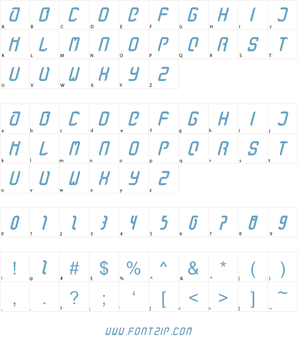 stanze fett Font Character
