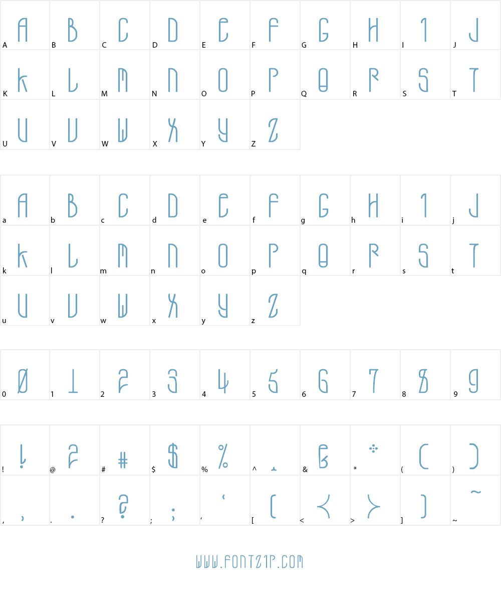 A.D. MONO Font Character