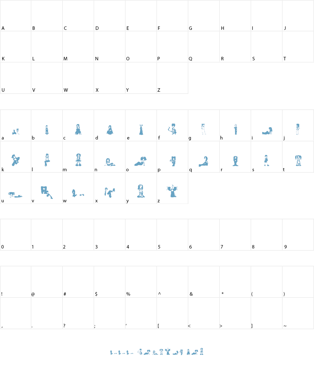 AEZ dollz Font Character