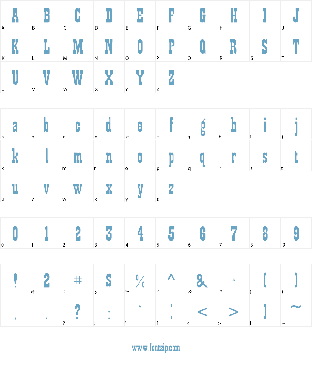 Playbill Font Character