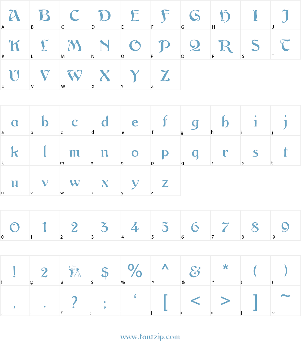 Argos A Nouveau Font Character