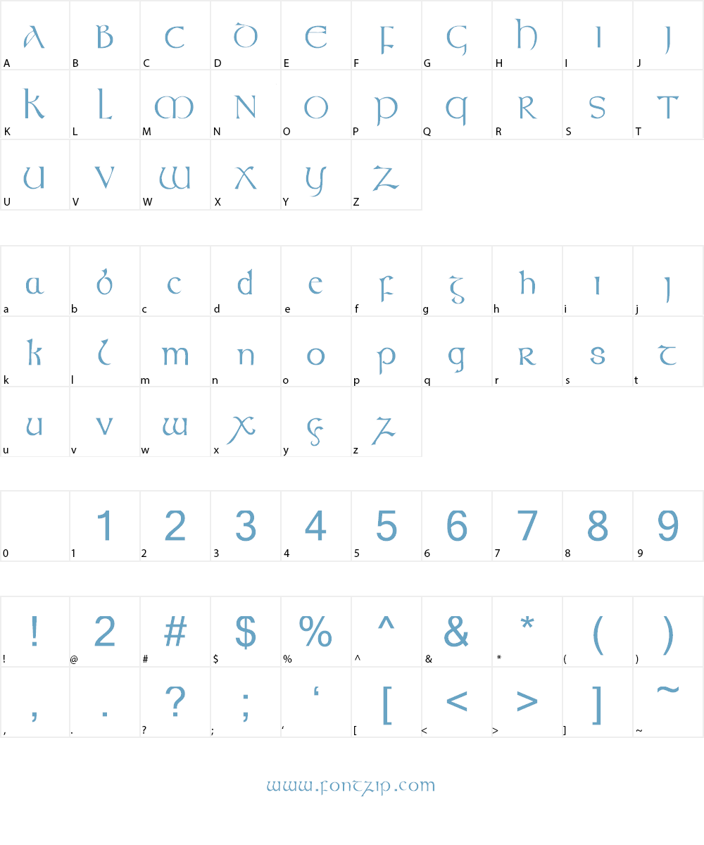 Celtic Font Character
