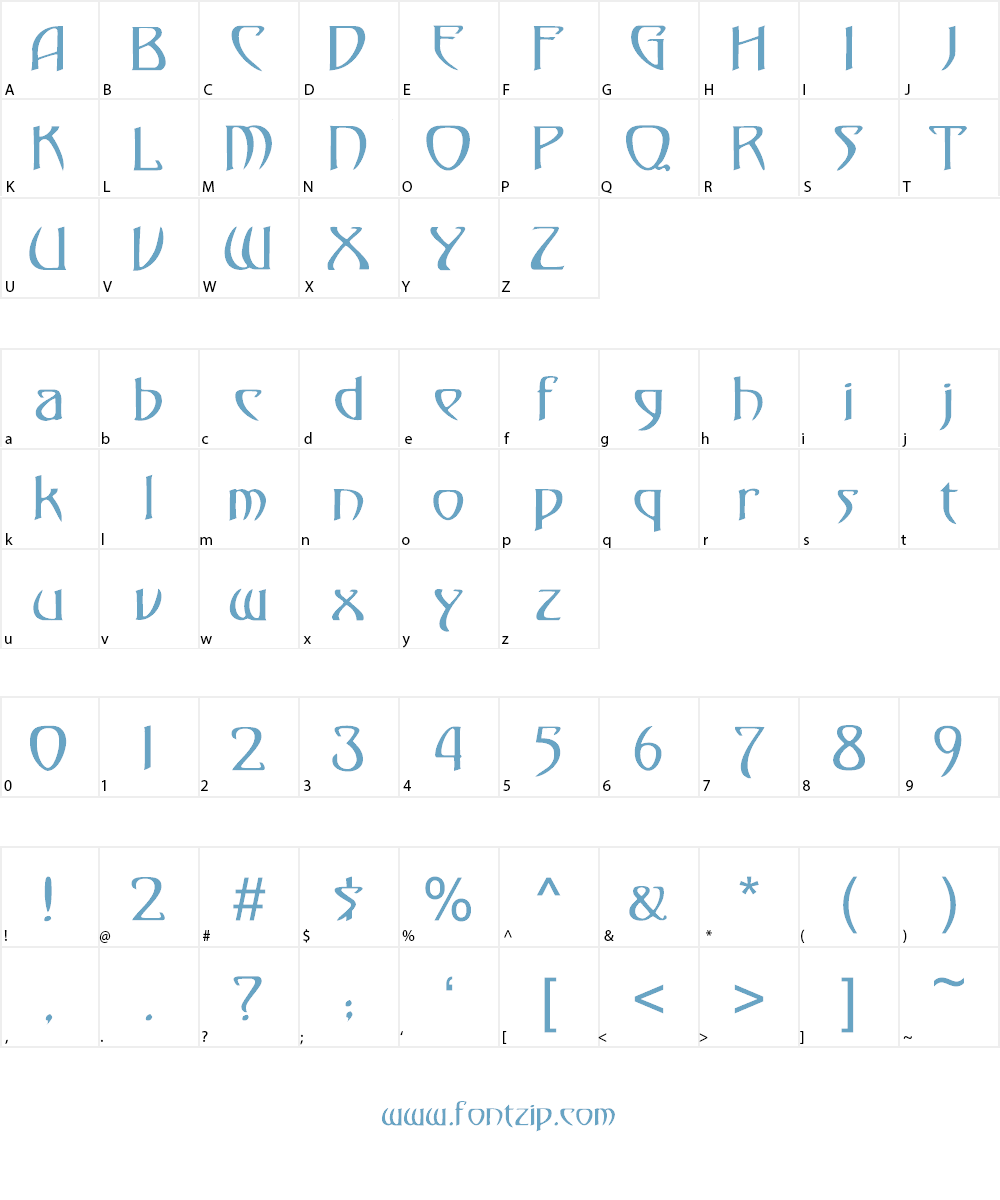 Gismonda Font Character