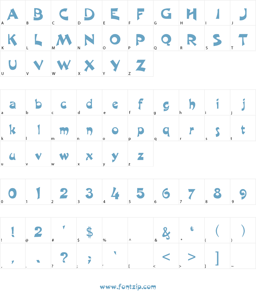 Harlequin Font Character