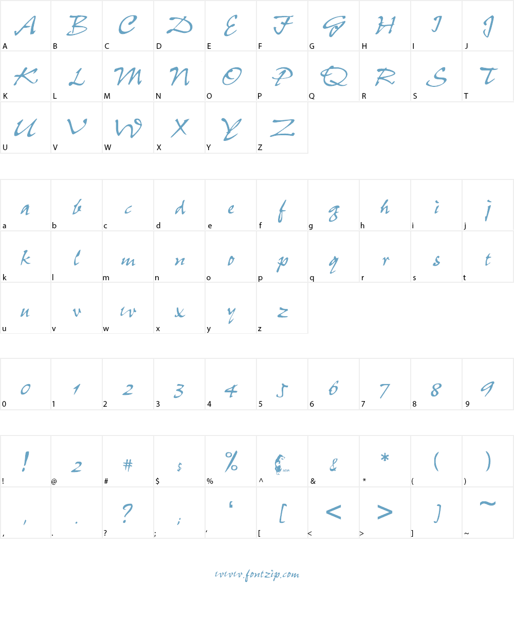 Sumibrush Font Character