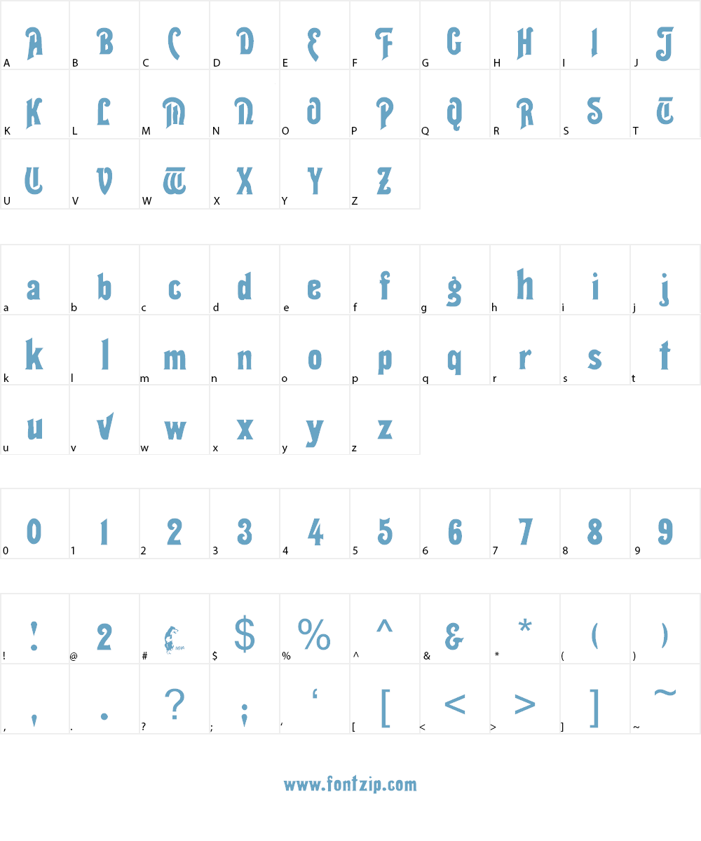 Thalia Font Character