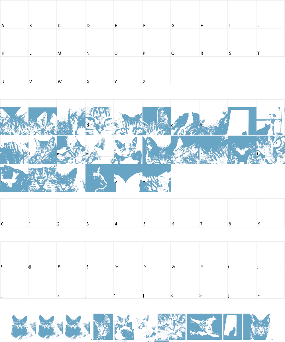 CatBats Font Character