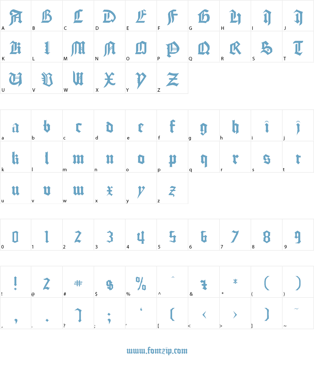 Bamberg Font Character