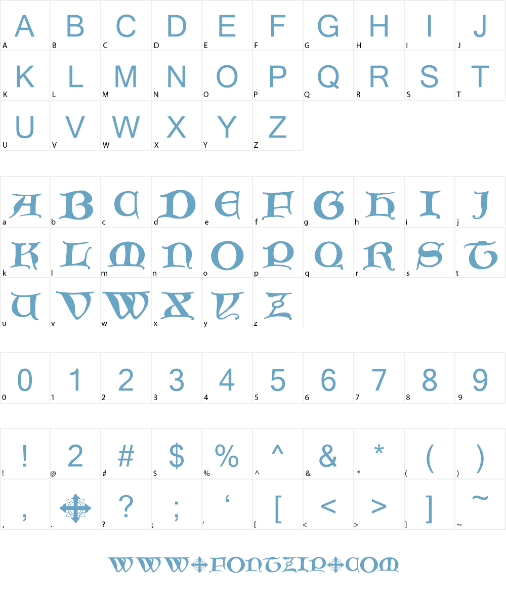 Caxton Font Character