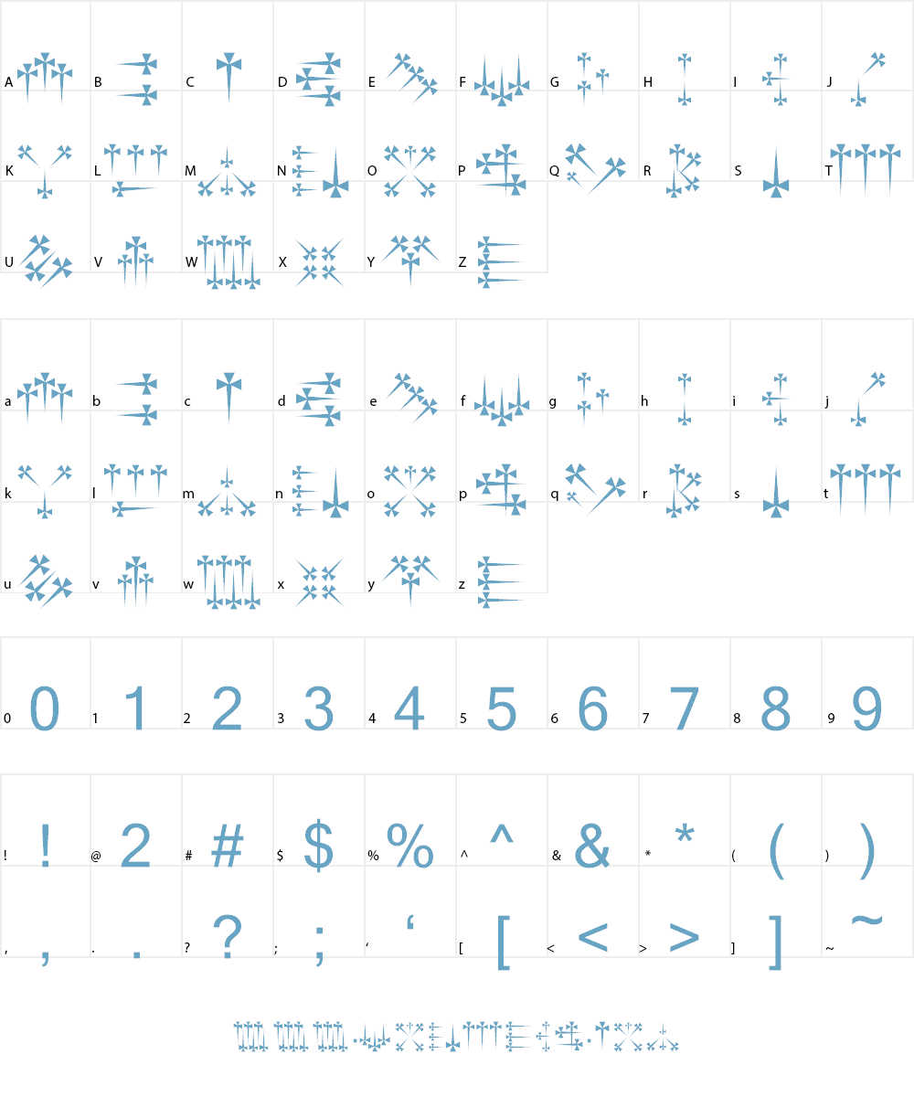 Daggers Font Character