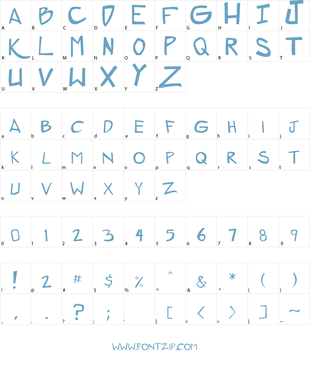 ZeroGene Font Character