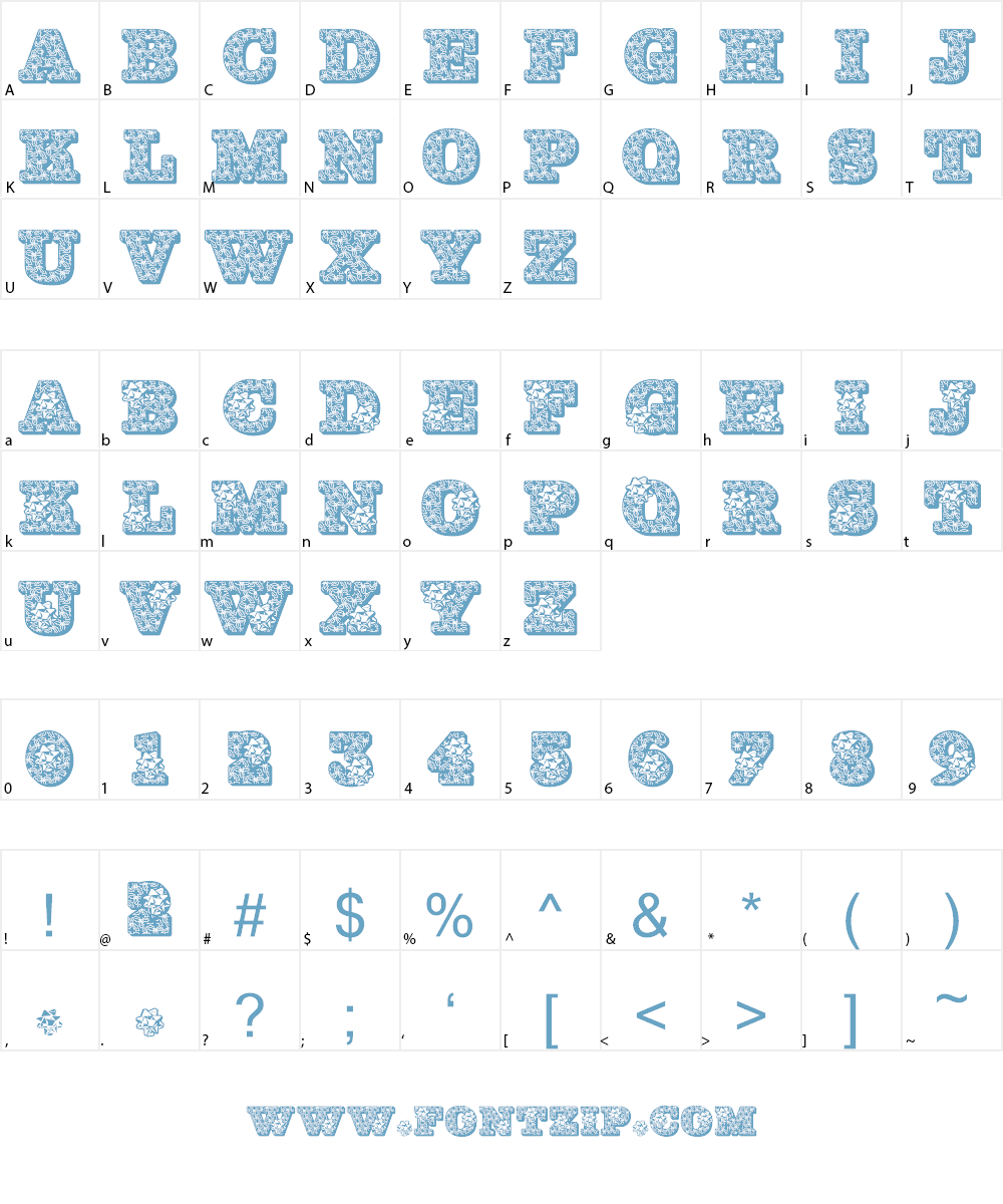 Holly Bows Font Character