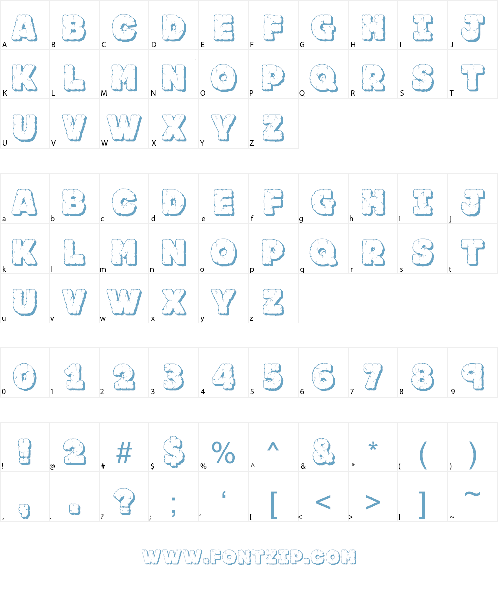 Rock Font Character