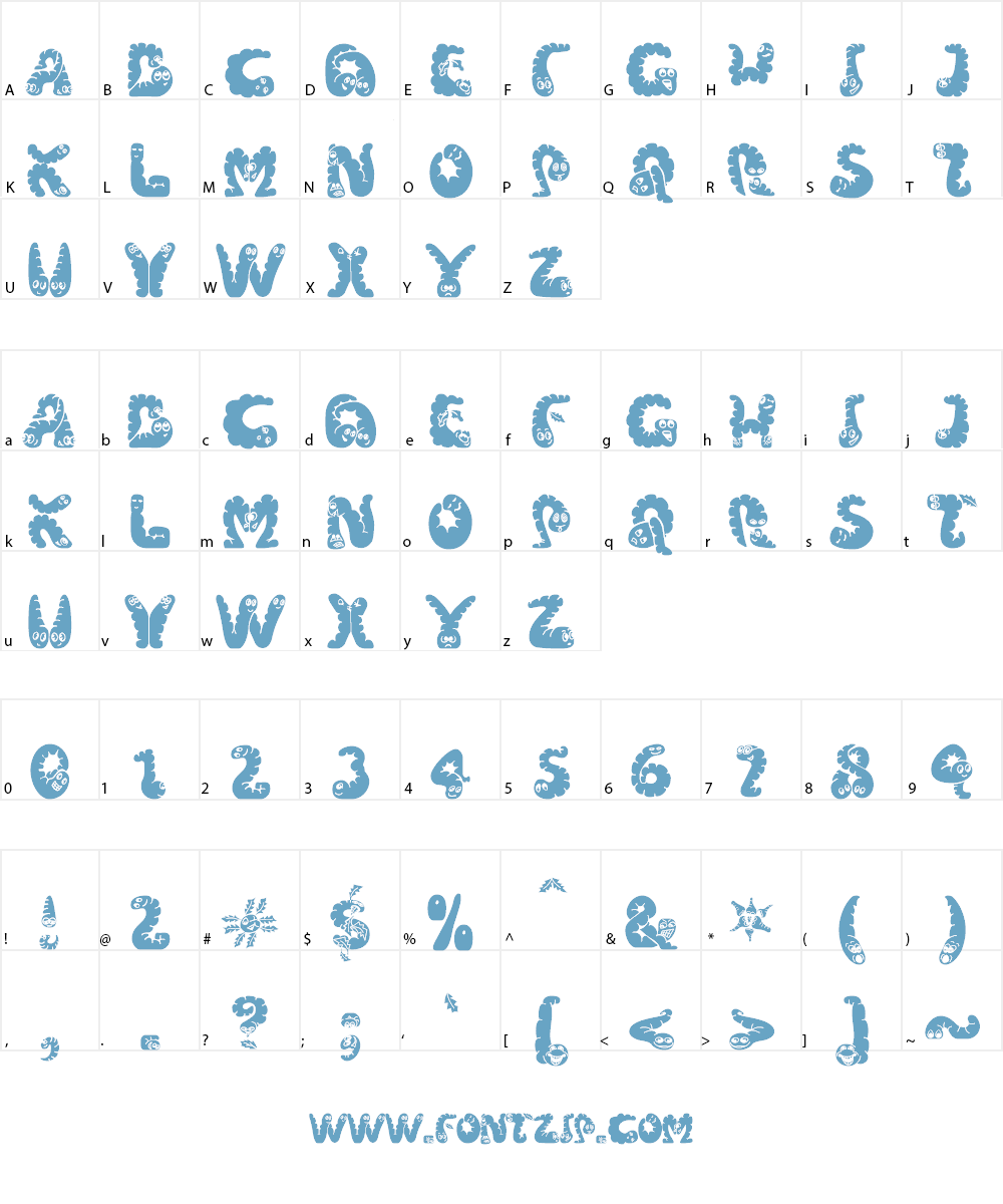 Wiggles Font Character