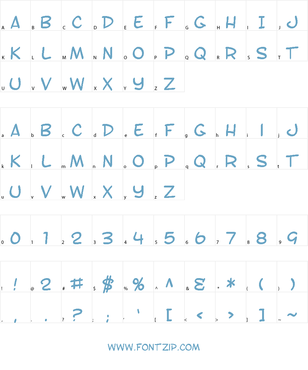 SF Toontime Font Character