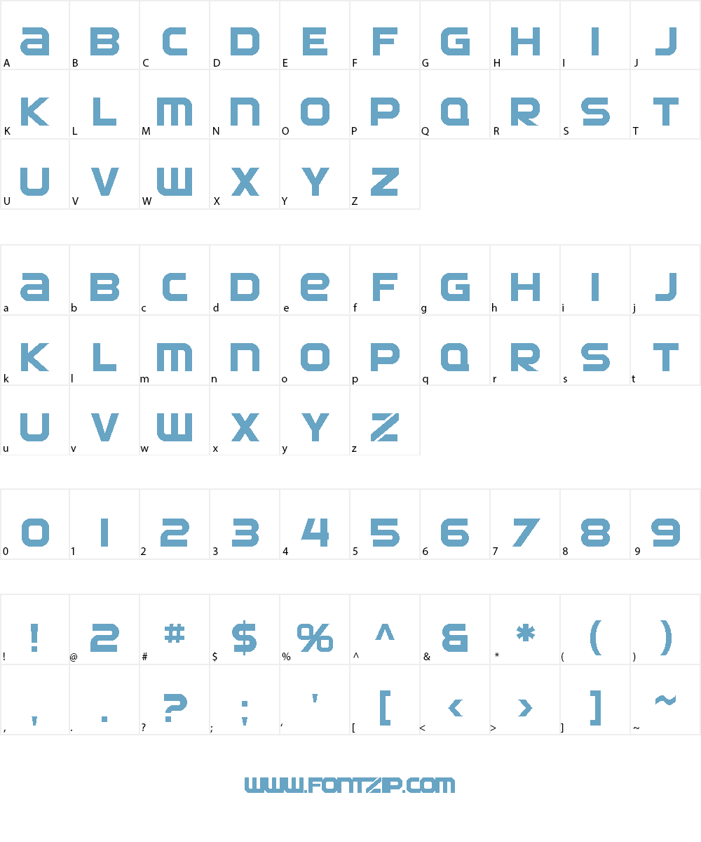 SF Automaton Font Character
