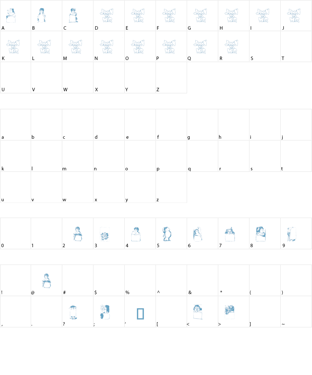 Advertising Font Character