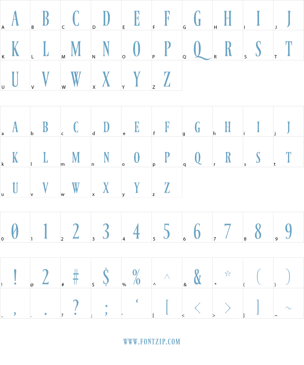 Ferrum Font Character
