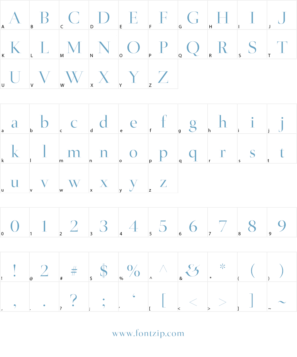 Medio Font Character